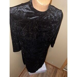 Simply Vera Black Velvet/Suede Dress Size L